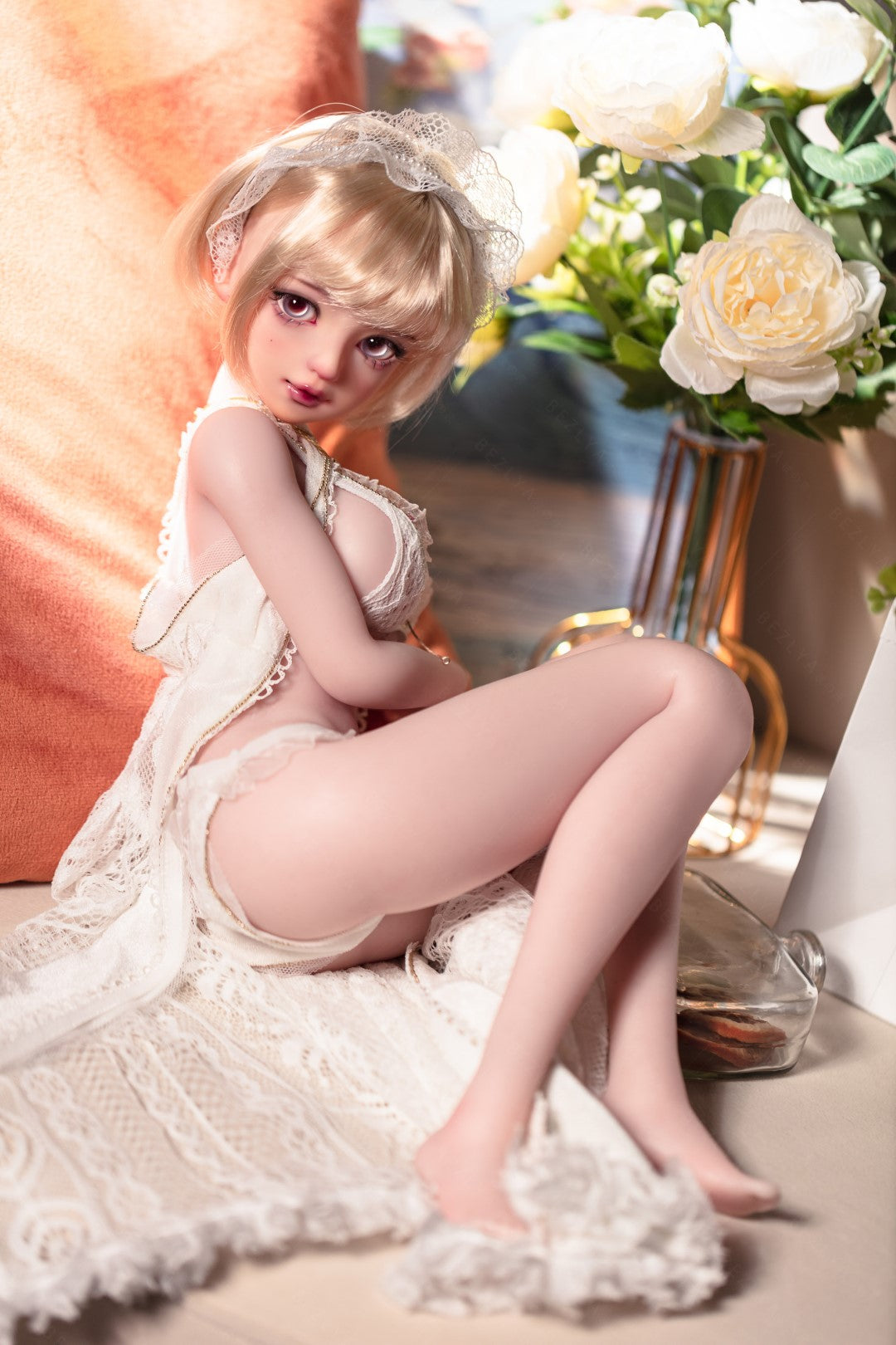 Abrikos sexdukke (Bezlya Doll 62 cm E-cup 2.2 silikone)