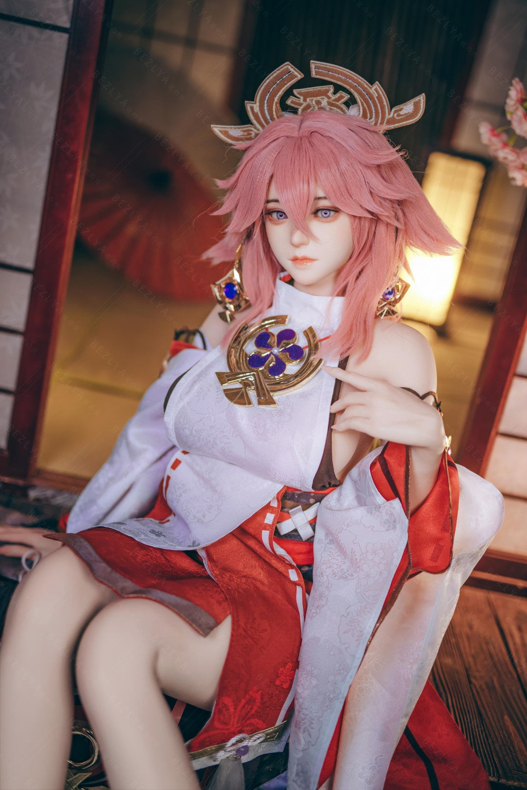 Yae Miko sexdukke (Bezlya Doll 155 cm e-cup 2.2CF silikone)