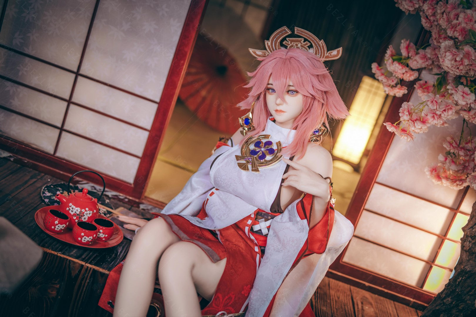Yae Miko sexdukke (Bezlya Doll 155 cm e-cup 2.2CF silikone)