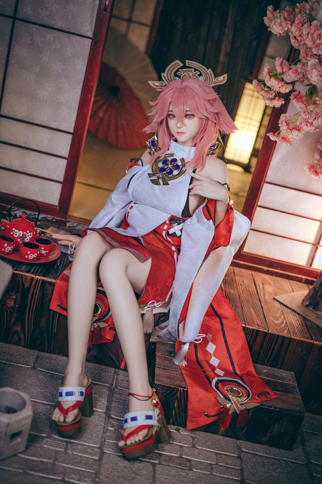 Yae Miko sexdukke (Bezlya Doll 155 cm e-cup 2.2CF silikone)