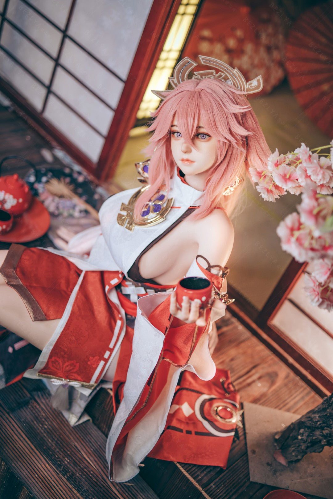 Yae Miko sexdukke (Bezlya Doll 155 cm e-cup 2.2CF silikone)