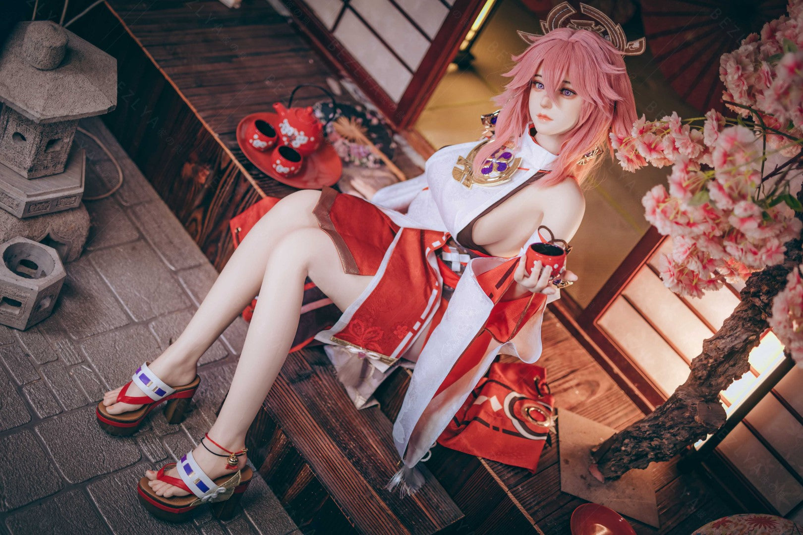 Yae Miko sexdukke (Bezlya Doll 155 cm e-cup 2.2CF silikone)