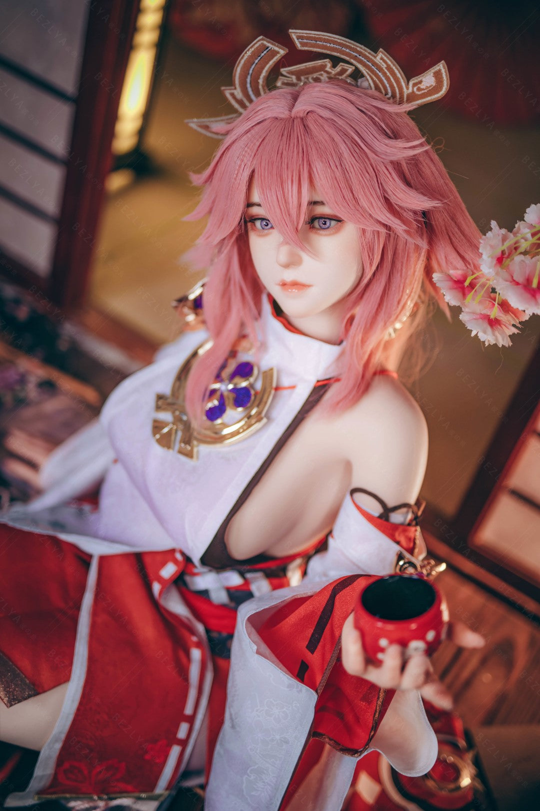 Yae Miko sexdukke (Bezlya Doll 155 cm e-cup 2.2CF silikone)
