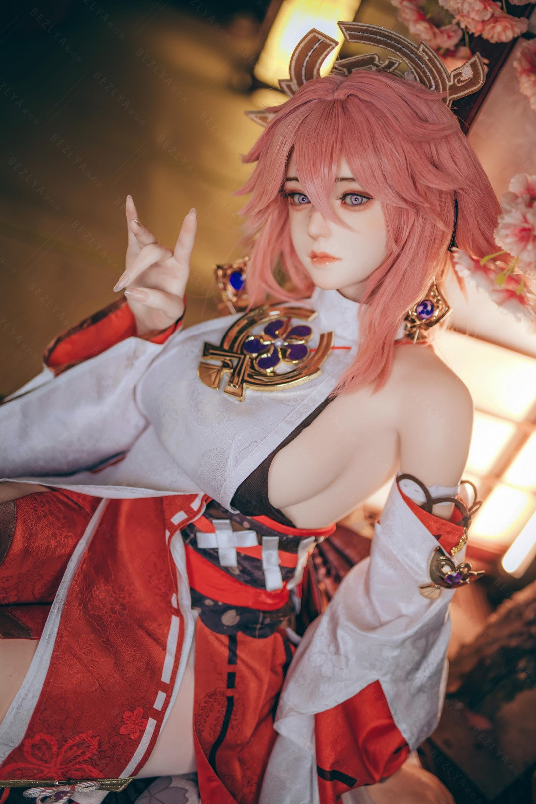 Yae Miko sexdukke (Bezlya Doll 155 cm e-cup 2.2CF silikone)
