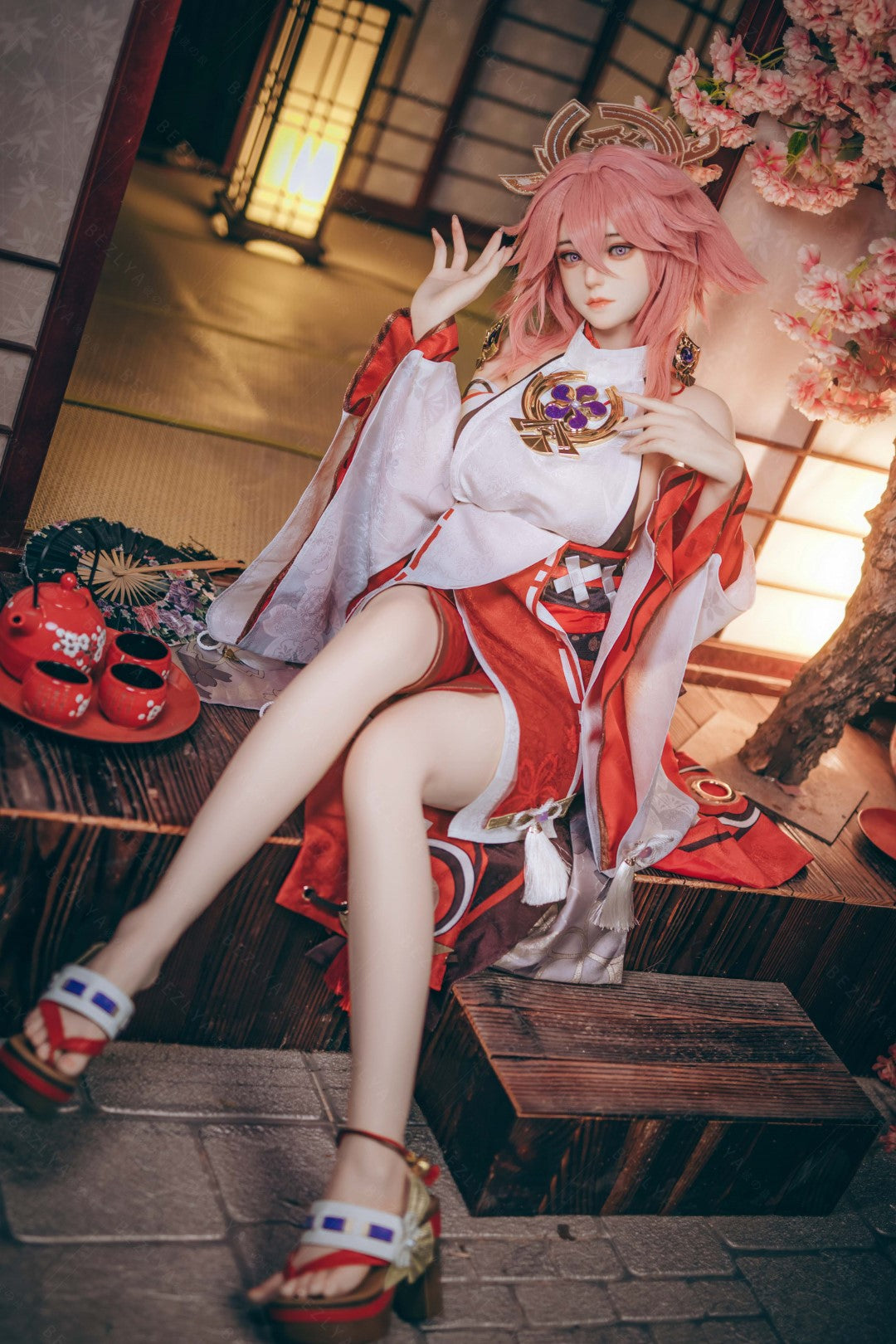 Yae Miko sexdukke (Bezlya Doll 155 cm e-cup 2.2CF silikone)