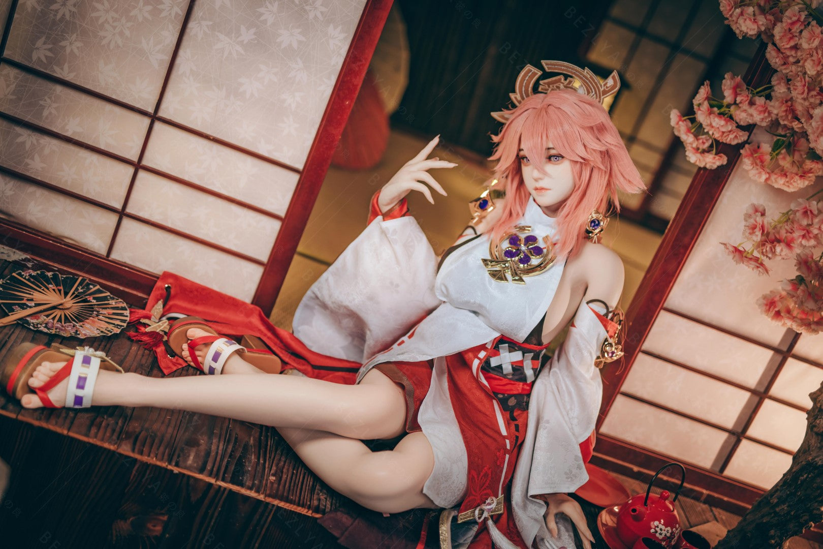 Yae Miko sexdukke (Bezlya Doll 155 cm e-cup 2.2CF silikone)