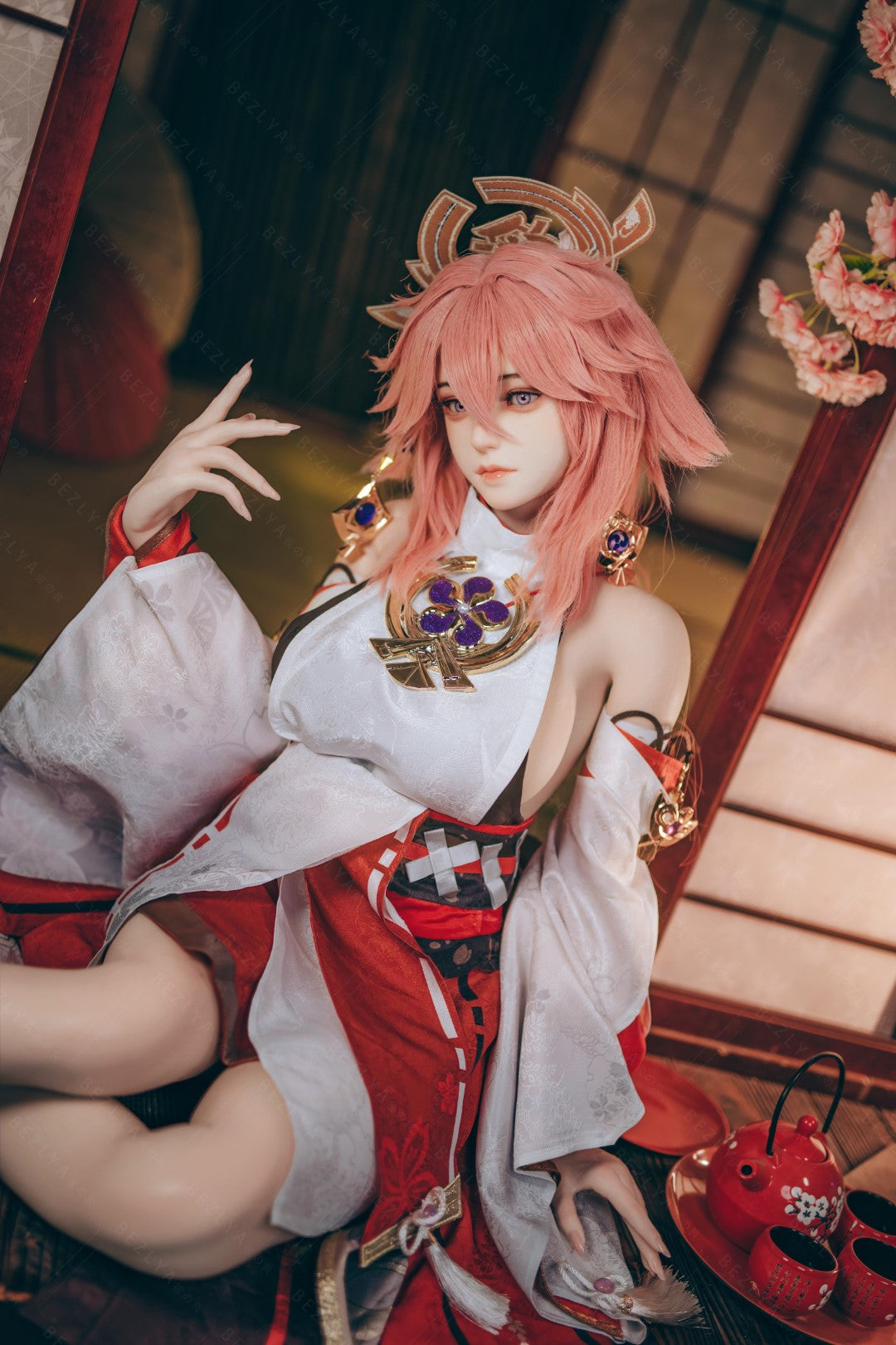 Yae Miko sexdukke (Bezlya Doll 155 cm e-cup 2.2CF silikone)
