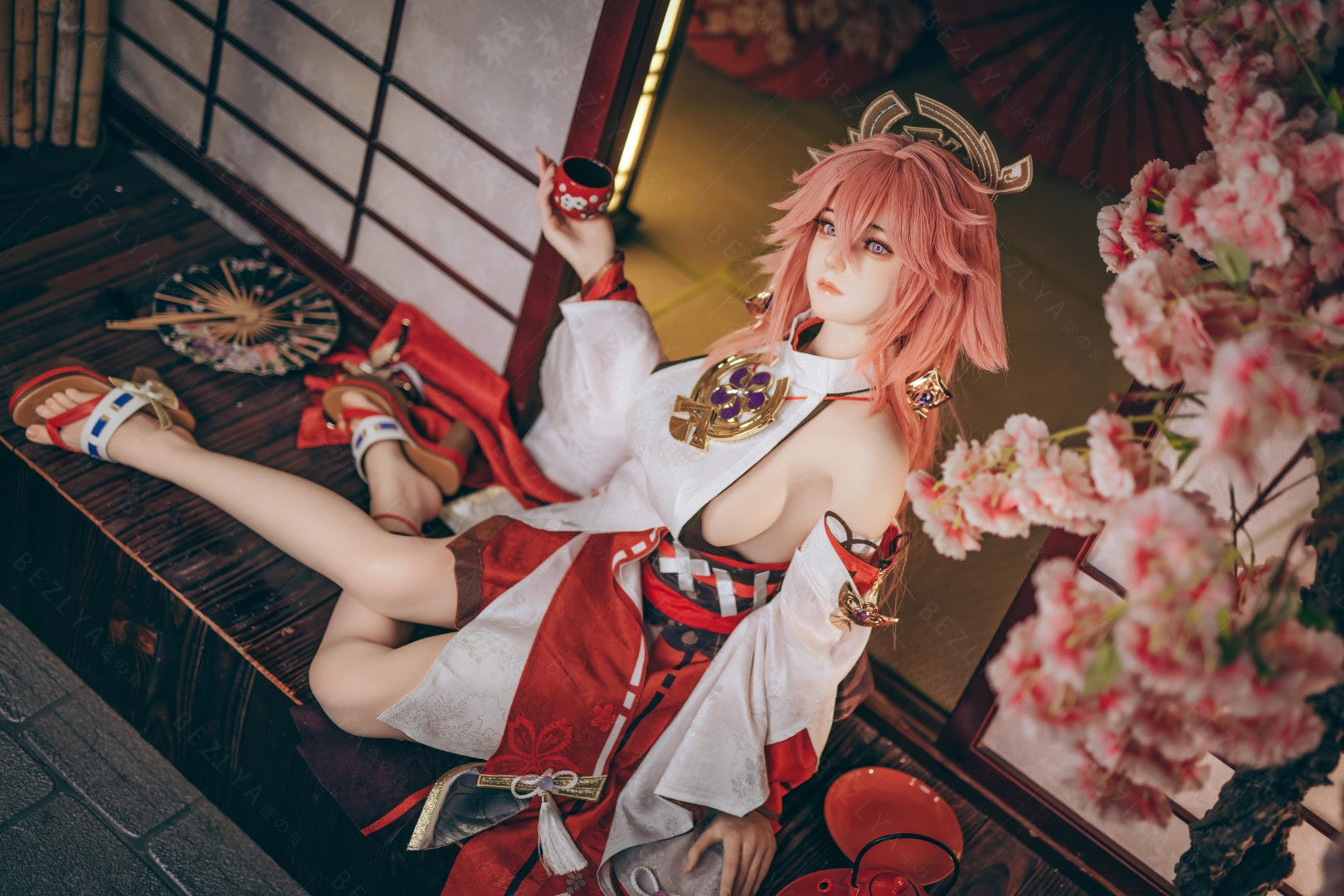 Yae Miko sexdukke (Bezlya Doll 155 cm e-cup 2.2CF silikone)