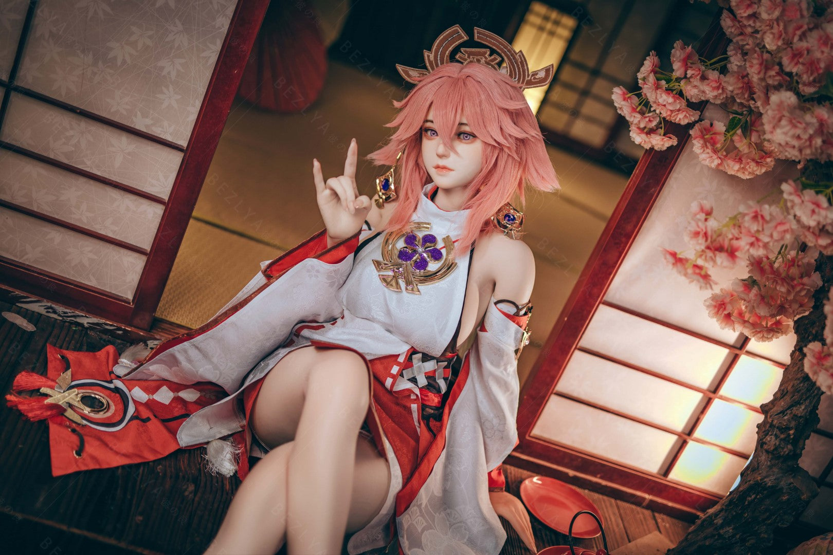 Yae Miko sexdukke (Bezlya Doll 155 cm e-cup 2.2CF silikone)