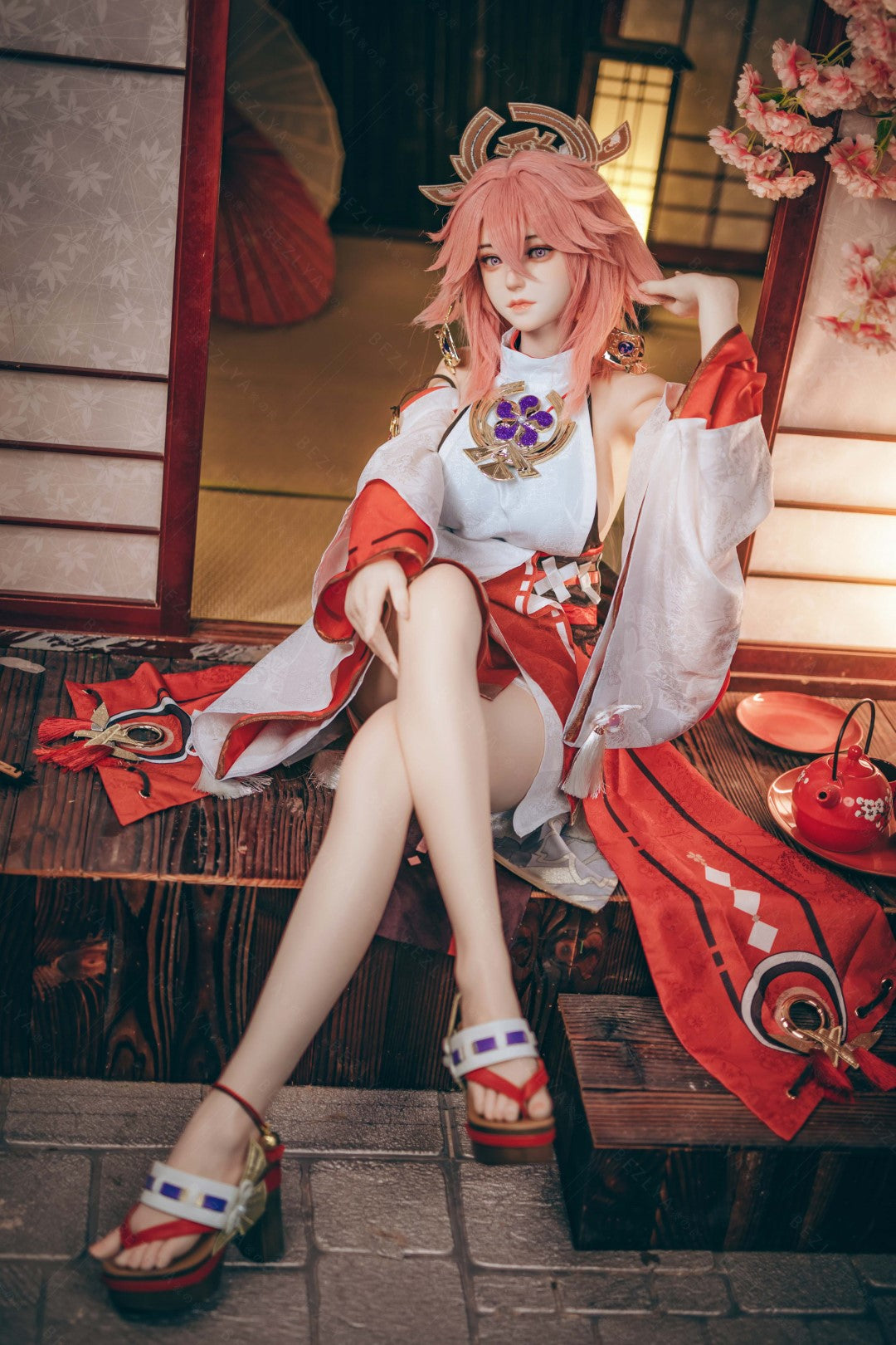Yae Miko sexdukke (Bezlya Doll 155 cm e-cup 2.2CF silikone)