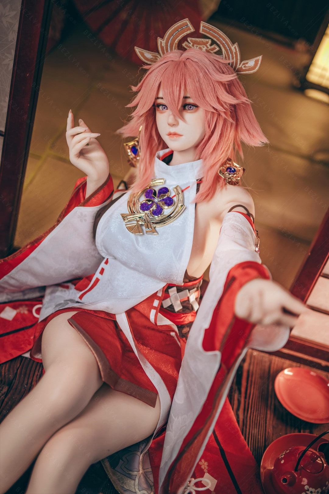Yae Miko sexdukke (Bezlya Doll 155 cm e-cup 2.2CF silikone)