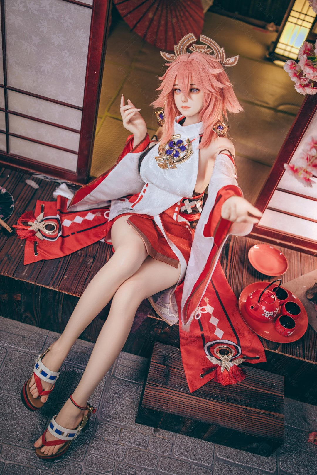 Yae Miko sexdukke (Bezlya Doll 155 cm e-cup 2.2CF silikone)