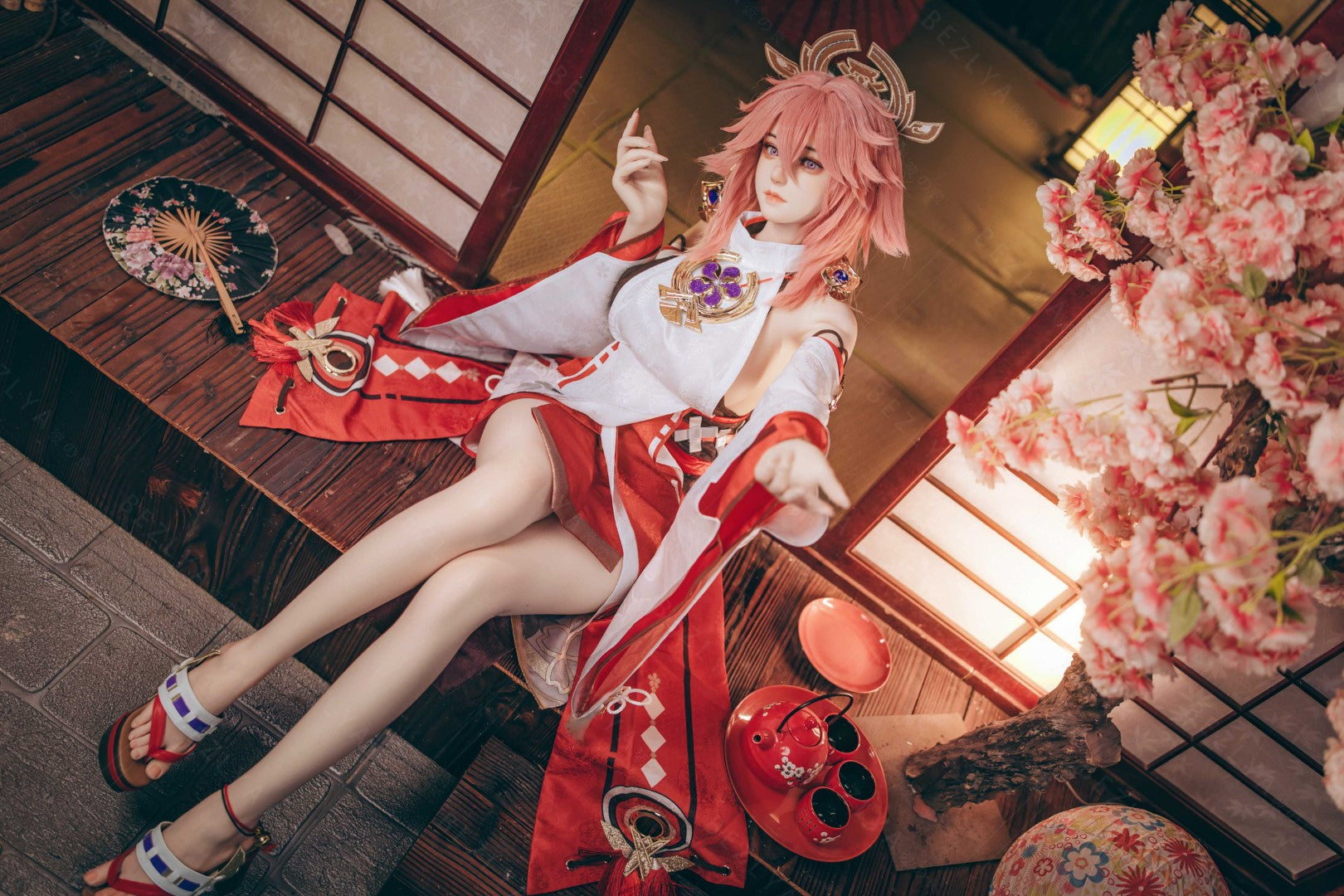 Yae Miko sexdukke (Bezlya Doll 155 cm e-cup 2.2CF silikone)