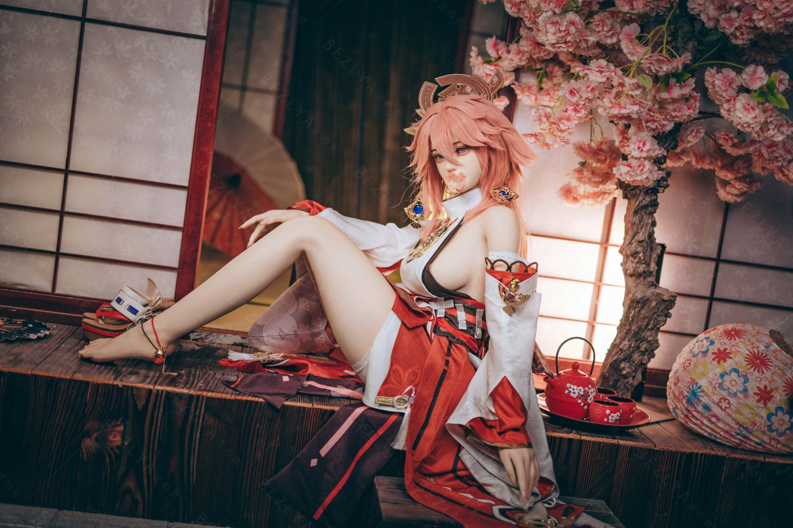 Yae Miko sexdukke (Bezlya Doll 155 cm e-cup 2.2CF silikone)