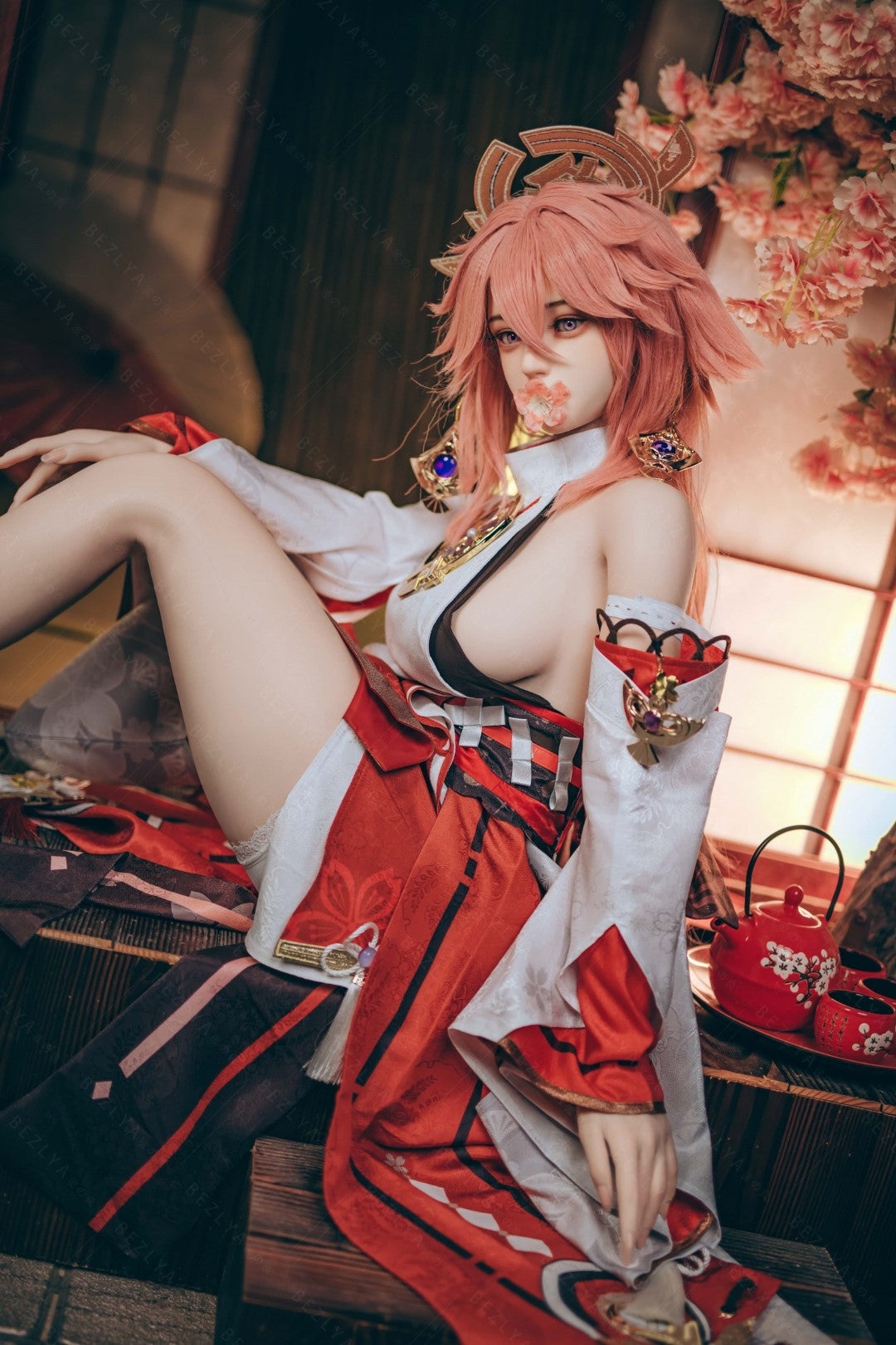 Yae Miko sexdukke (Bezlya Doll 155 cm e-cup 2.2CF silikone)