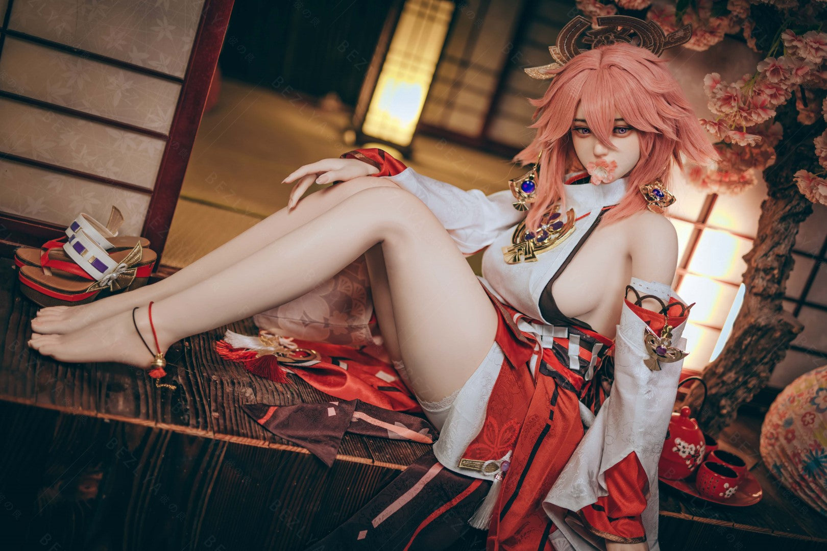 Yae Miko sexdukke (Bezlya Doll 155 cm e-cup 2.2CF silikone)