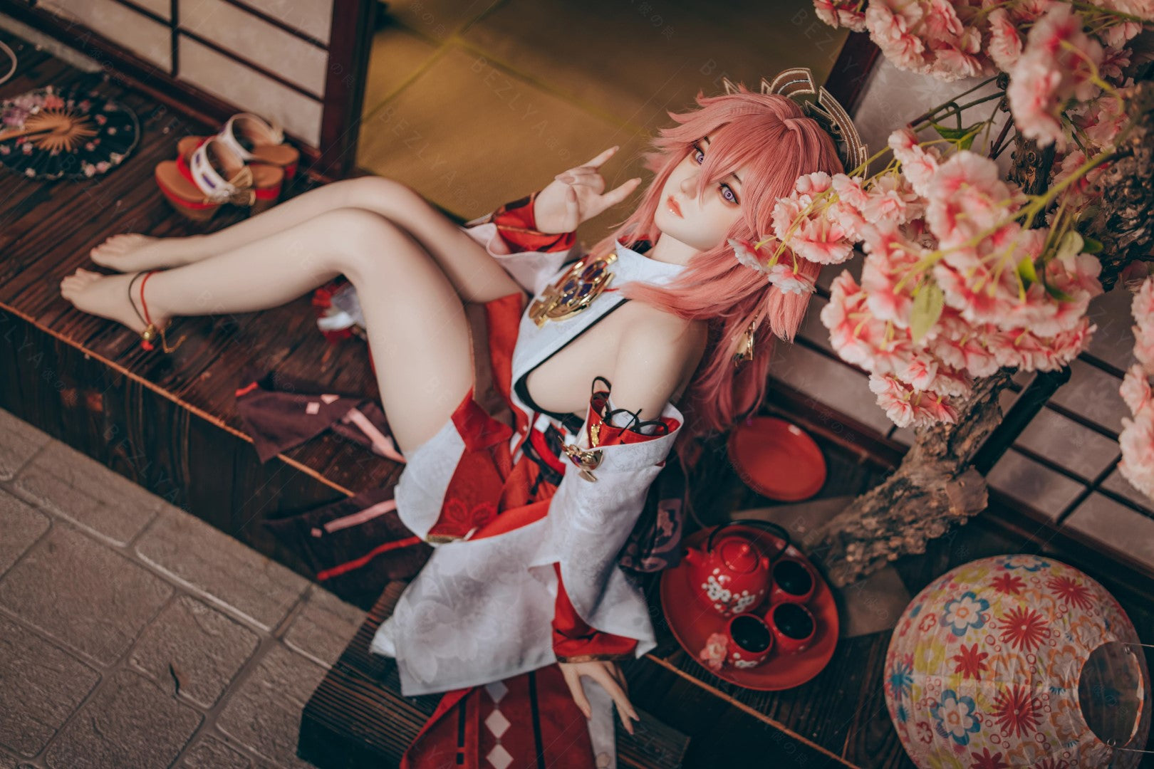 Yae Miko sexdukke (Bezlya Doll 155 cm e-cup 2.2CF silikone)