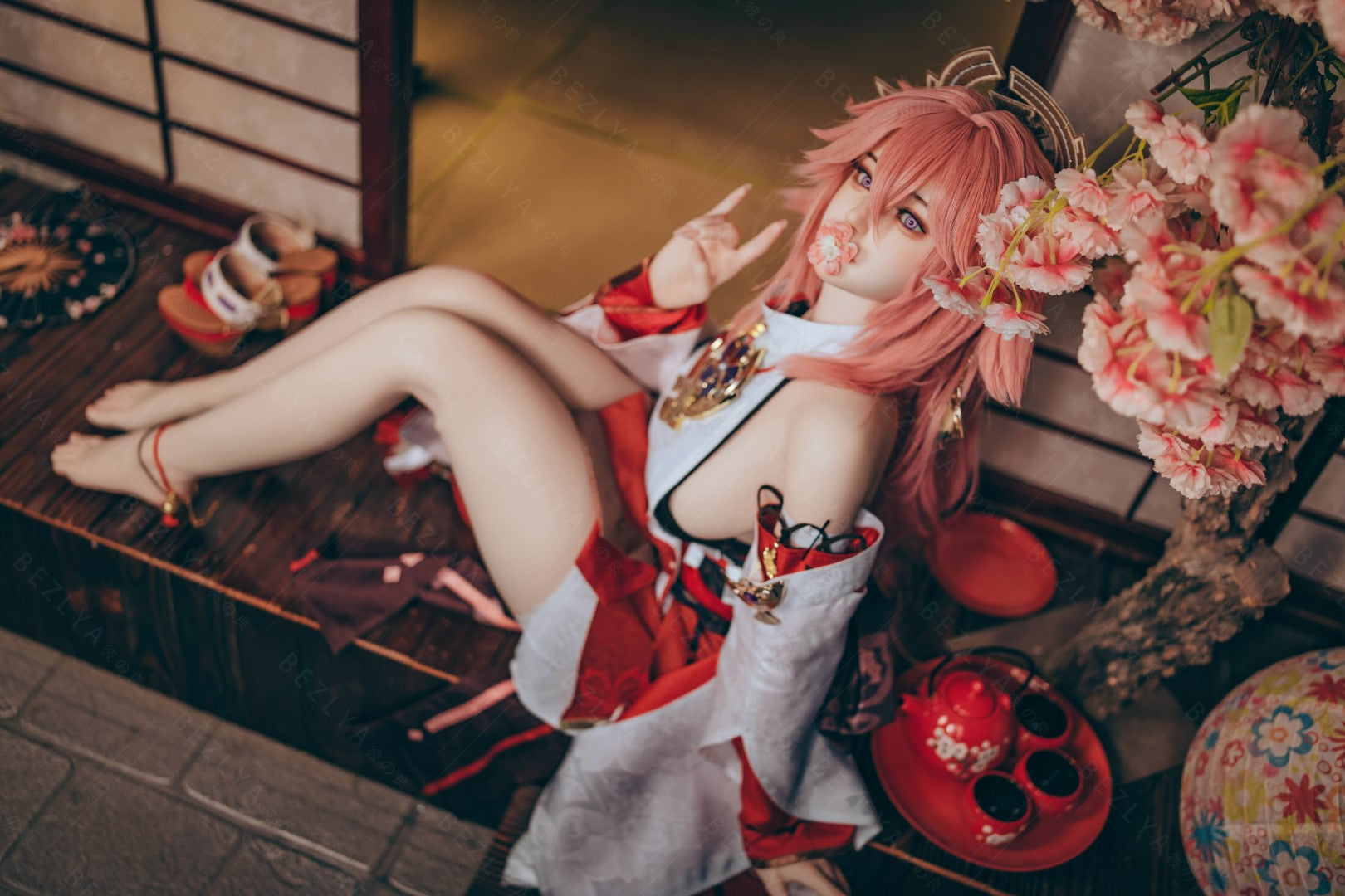 Yae Miko sexdukke (Bezlya Doll 155 cm e-cup 2.2CF silikone)