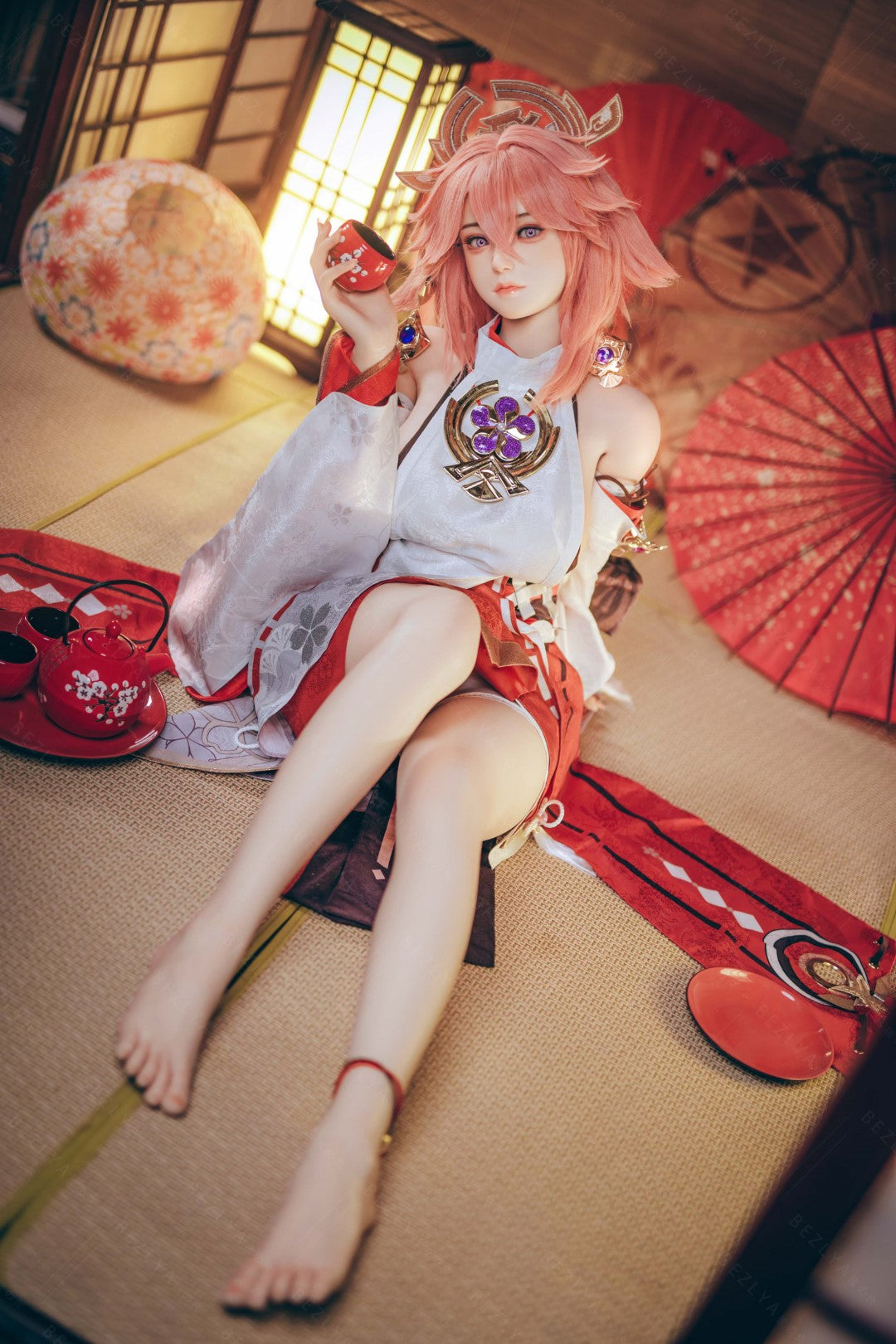 Yae Miko sexdukke (Bezlya Doll 155 cm e-cup 2.2CF silikone)