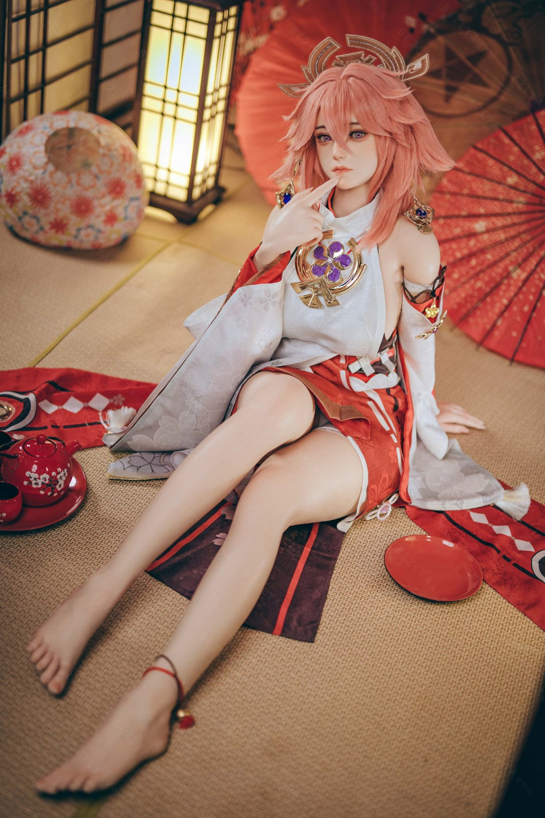 Yae Miko sexdukke (Bezlya Doll 155 cm e-cup 2.2CF silikone)