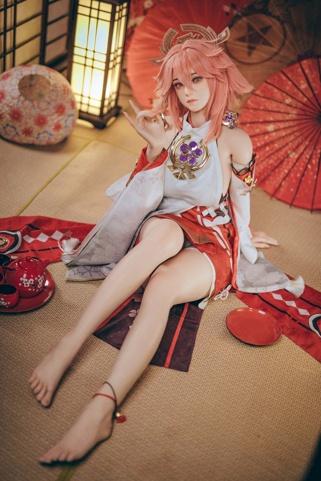 Yae Miko sexdukke (Bezlya Doll 155 cm e-cup 2.2CF silikone)