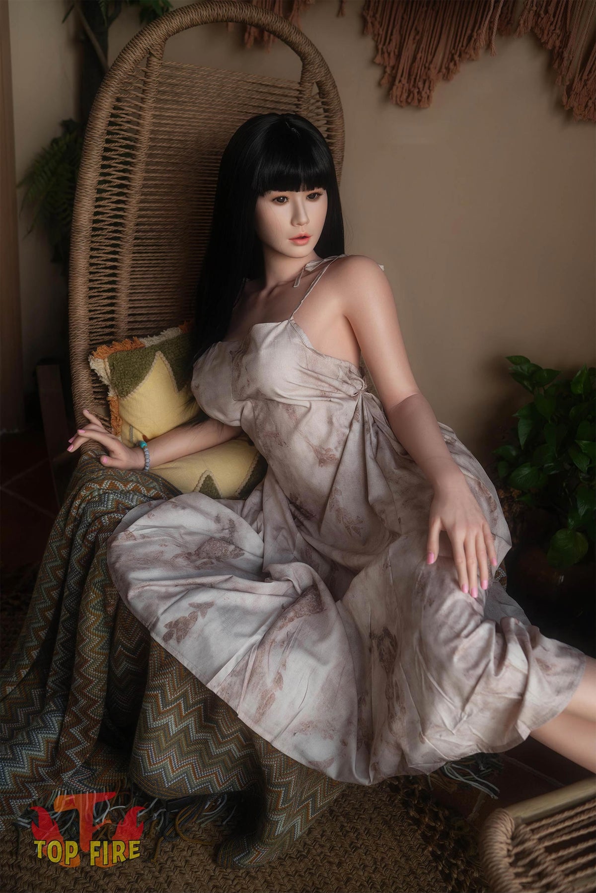 Rose sexdukke (Top Fire Doll 158 cm D-cup T30 silikone)