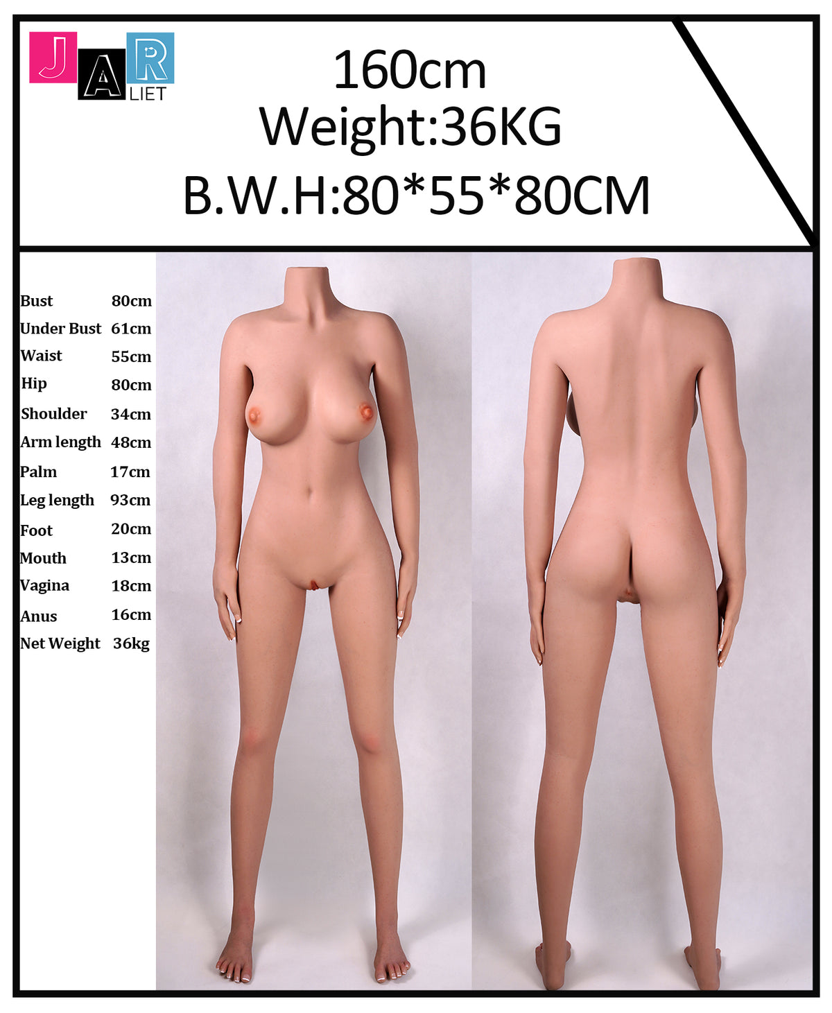 Helen sexdukke (Jarliet 160 cm D-cup TPE+silikone)