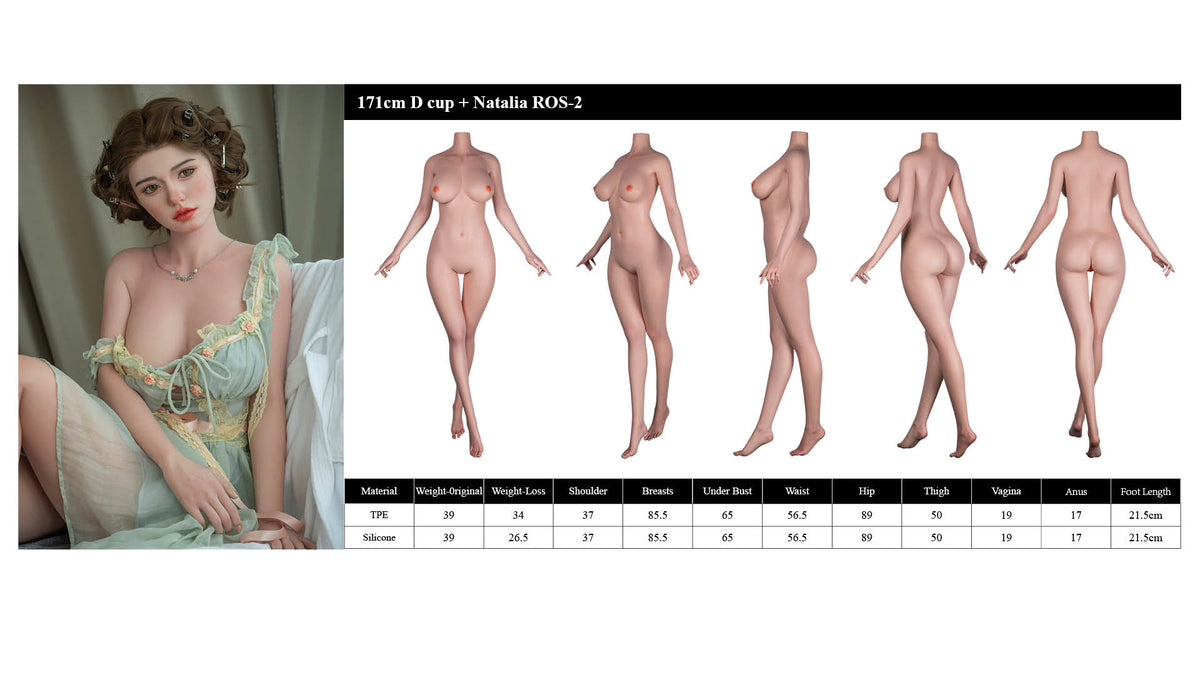 Natalia sexdukke (Starpery 171 cm D-cup TPE+silikone)