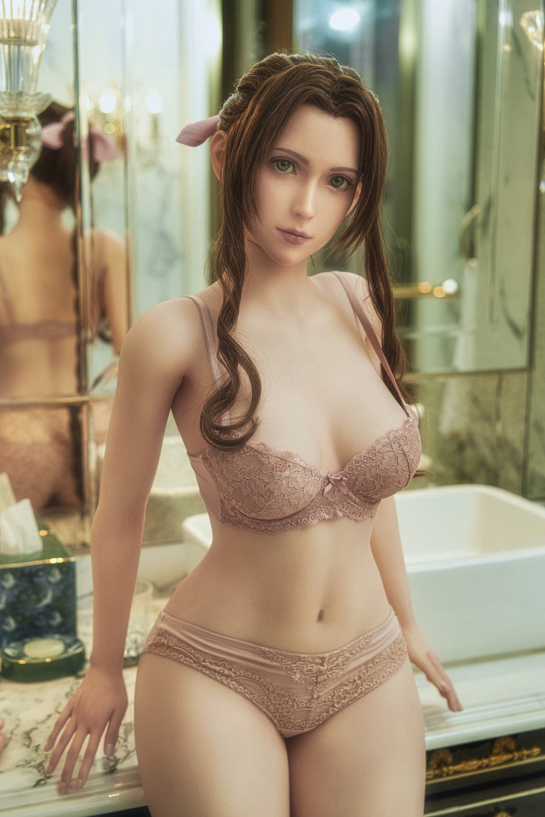 Aerith sexdukke (Game Lady 167 cm d-cup Nr. 04 silikone)