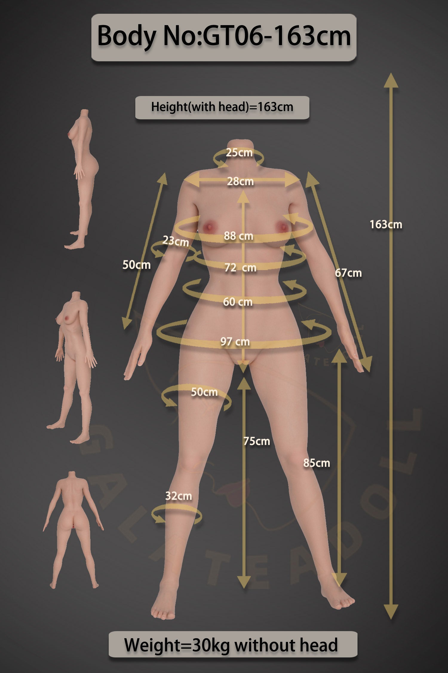 Samira sexdukke (Galatea Doll 163 cm D-cup #198 silikone)