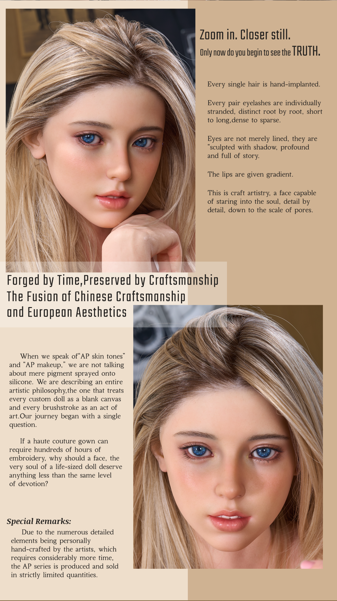 sexdukke Mona Model 20R Deluxe (Gynoid Doll 163 cm E-cup silikone)