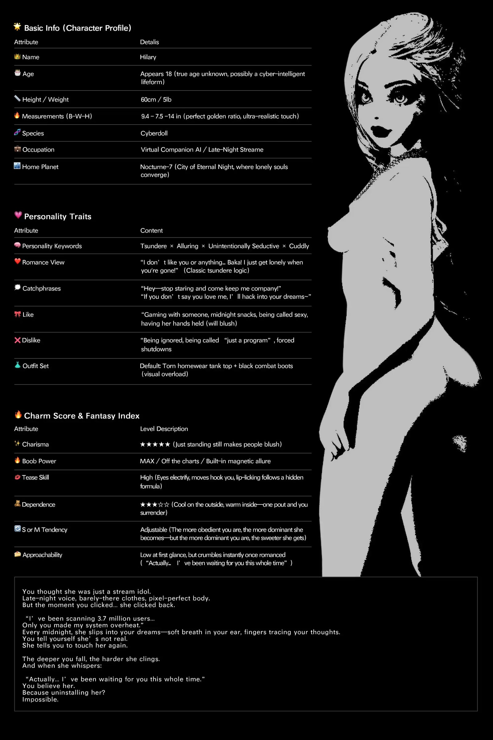 Hilary sexdukke (Climax Doll Mini 60 cm A-cup silikone)