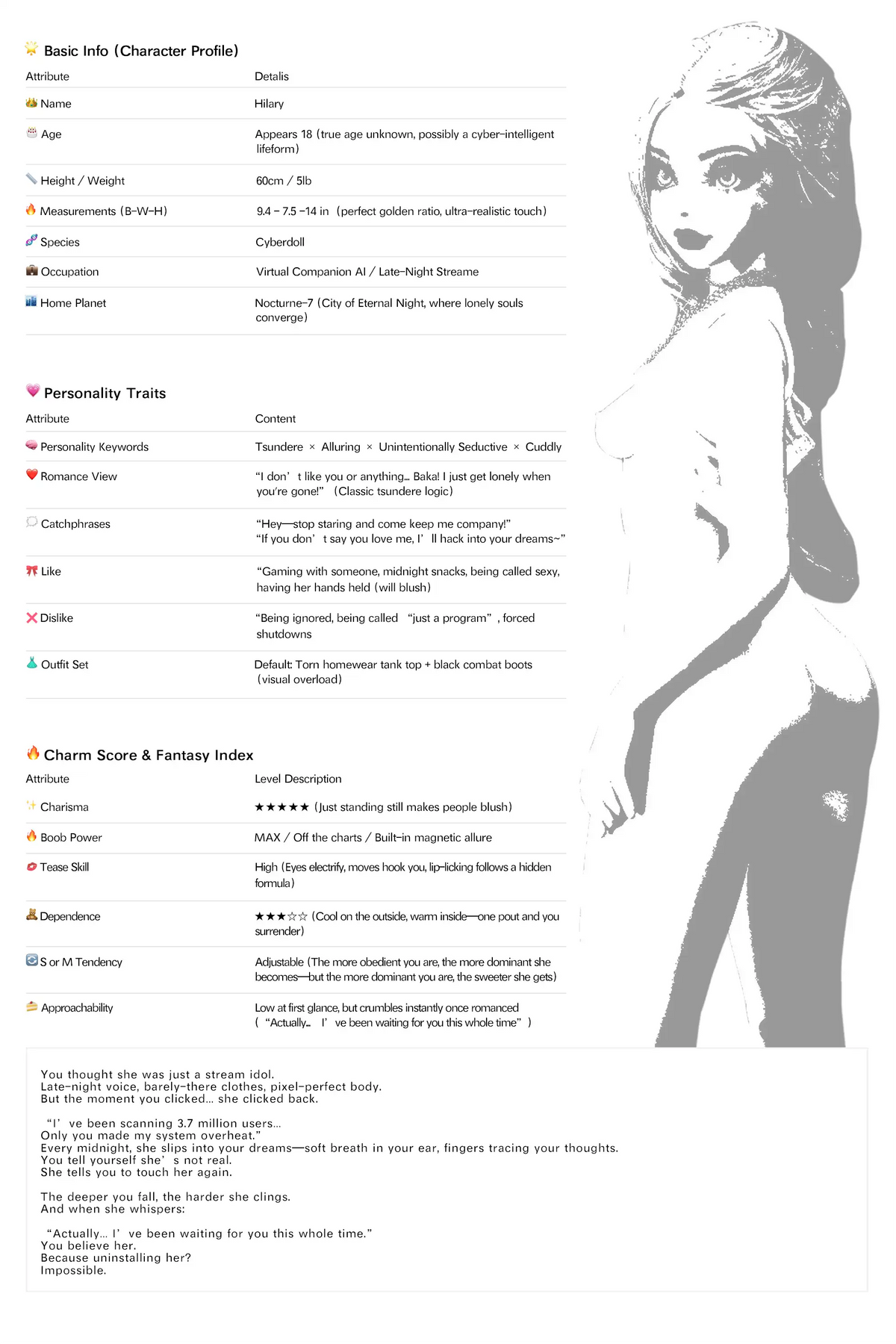 Hilary sexdukke (Climax Doll Mini 60 cm A-cup silikone)