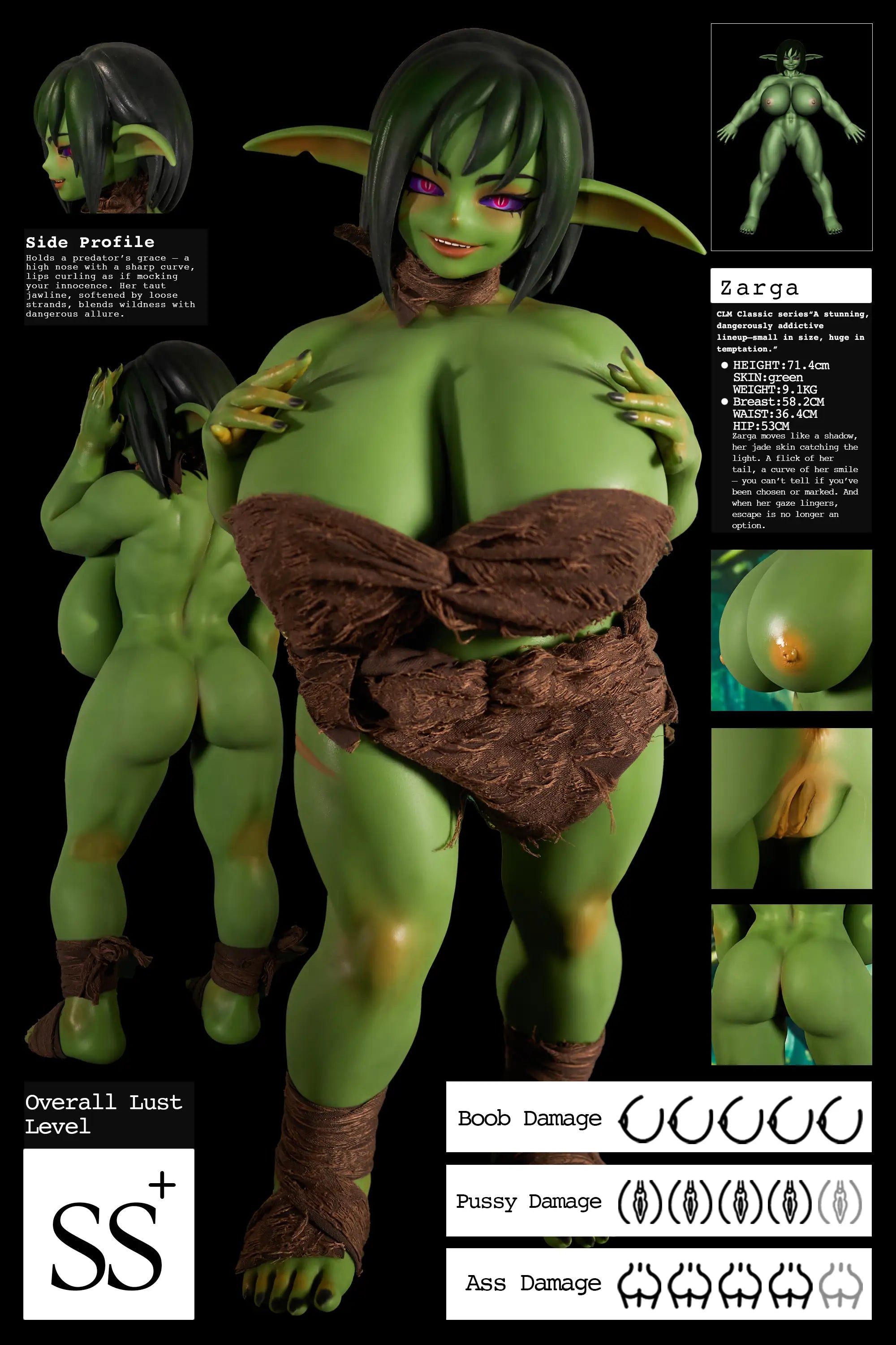 Zarga Orc sexdukke (Climax Doll Mini 70 cm v-cup silikone)