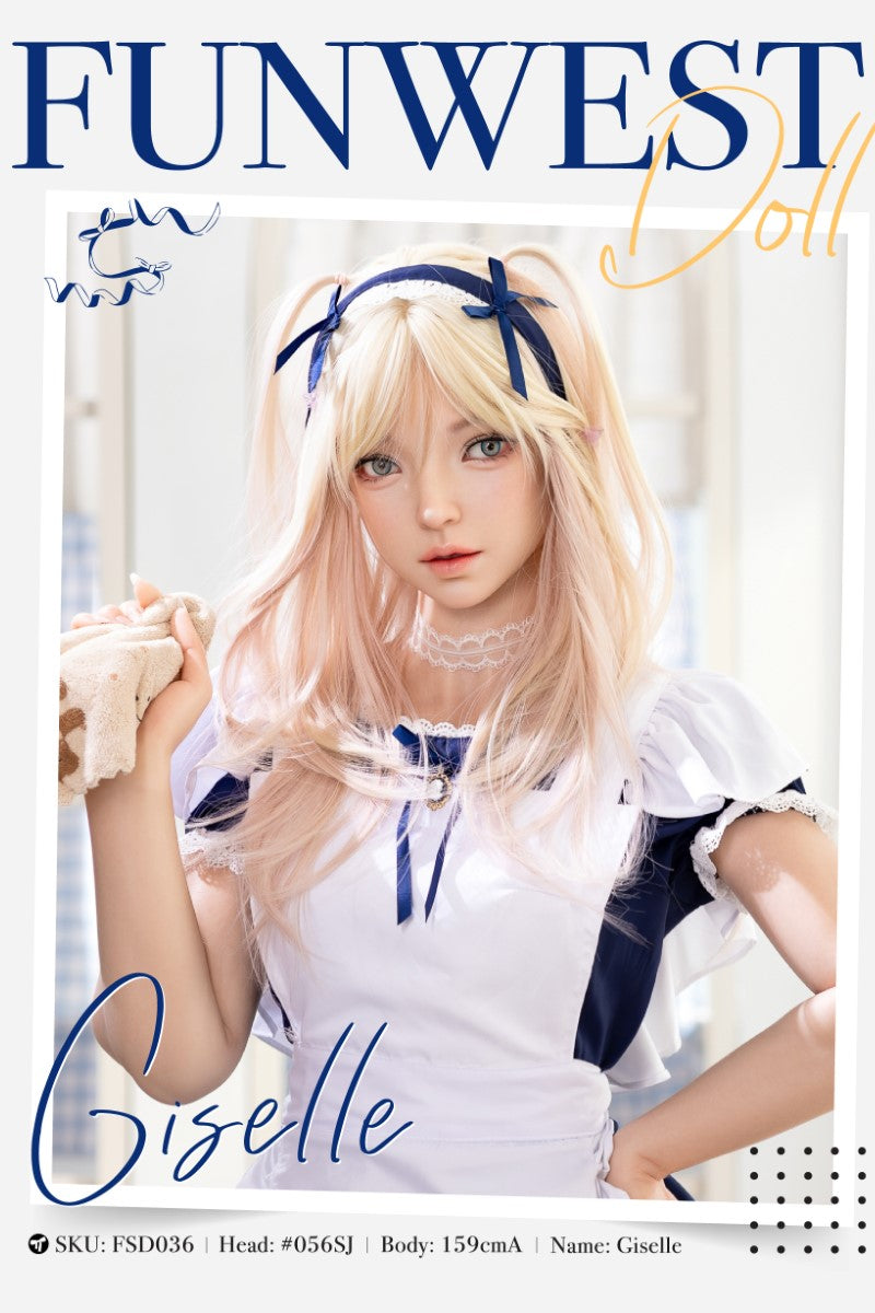 Giselle sexdukke (FunWest Doll 159 cm A-cup #056SJ silikone)