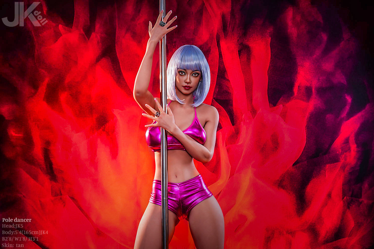 Poledanser sexdukke (JK-Doll 165 cm D-cup JK5 TPE)