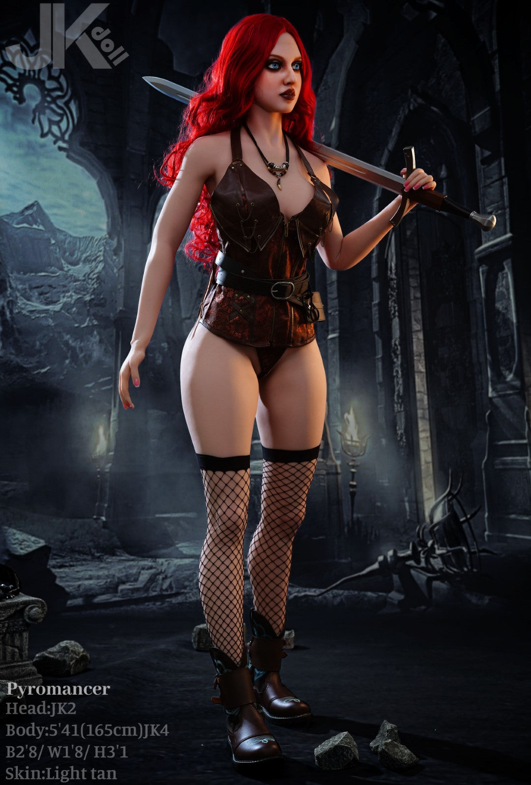 Pyromantiker sexdukke (JK-Doll 165 cm D-cup JK2 TPE)