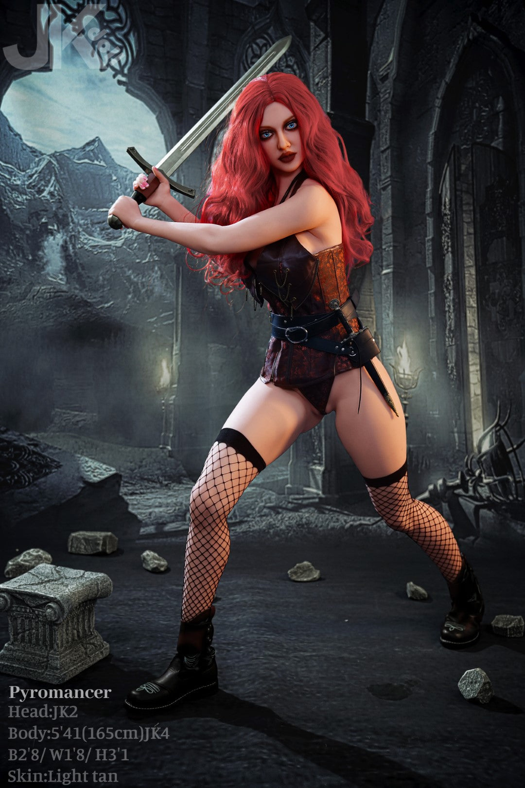 Pyromantiker sexdukke (JK-Doll 165 cm D-cup JK2 TPE)