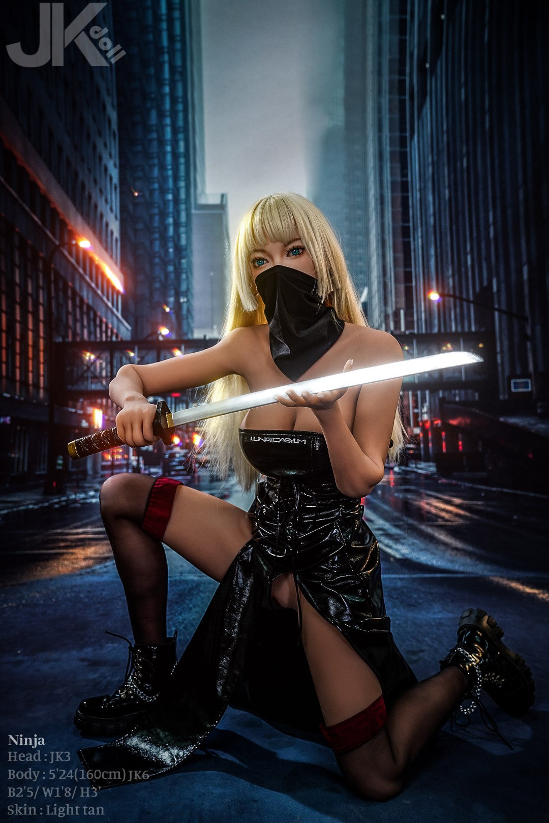Ninja sexdukke (JK-Doll 160 cm d-cup JK3 TPE)