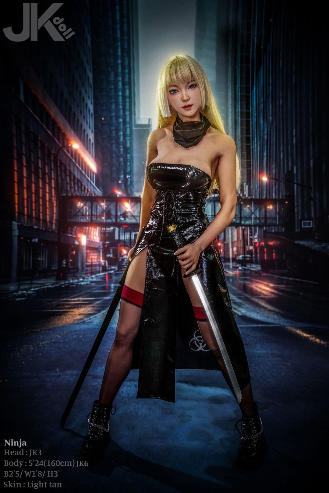 Ninja sexdukke (JK-Doll 160 cm d-cup JK3 TPE)