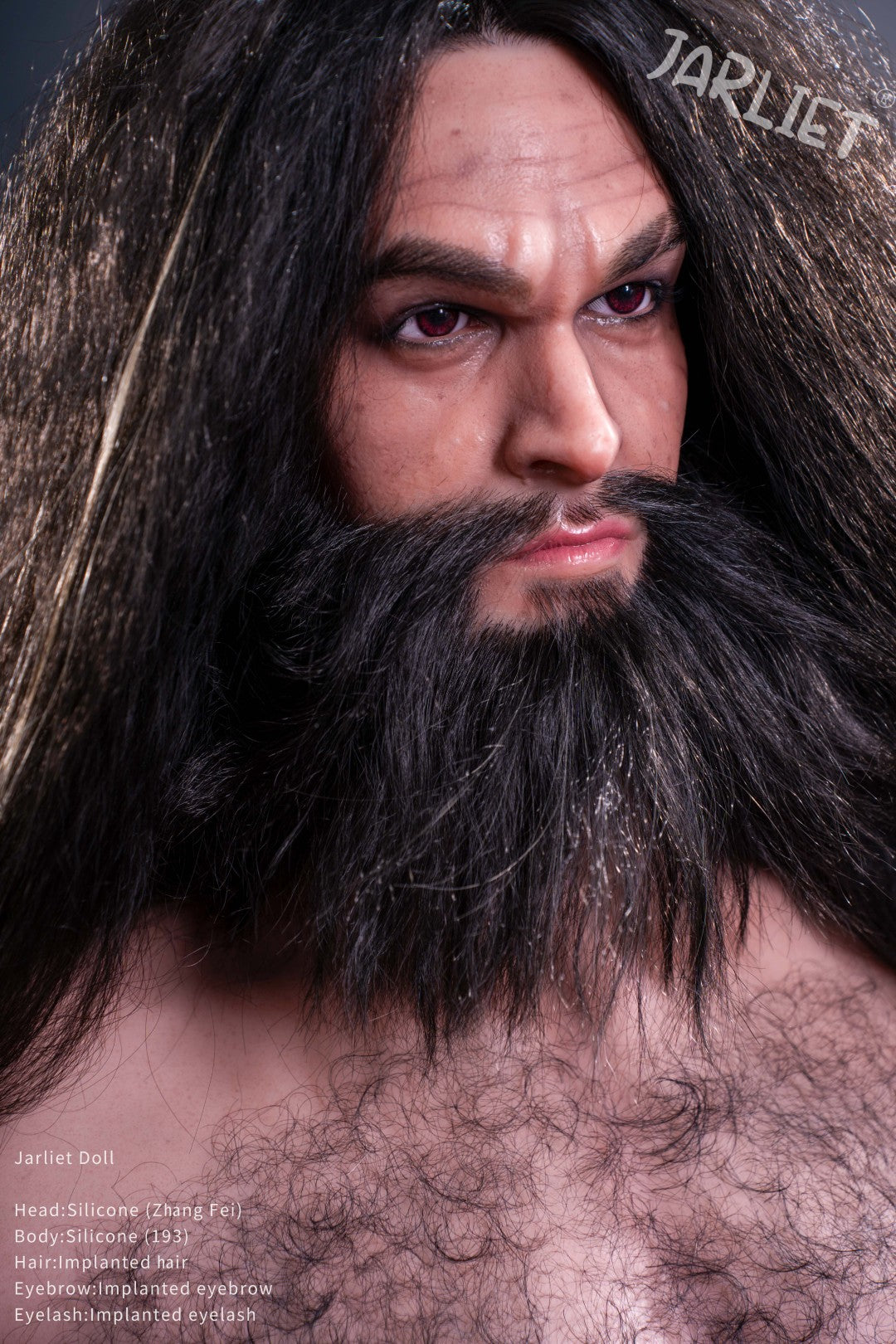 Han sexdukke Zhang Fei fra Jarliet - 193 cm realistisk dukke med muskelkrop