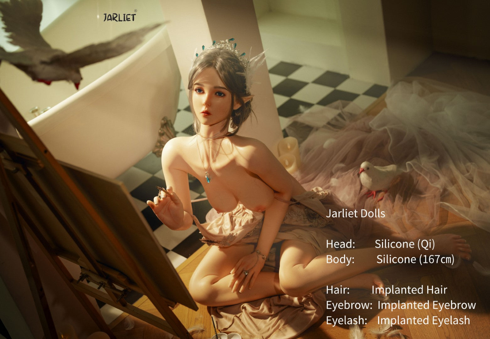 Qi sexdukke (Jarliet 167 cm B-cup silikone)