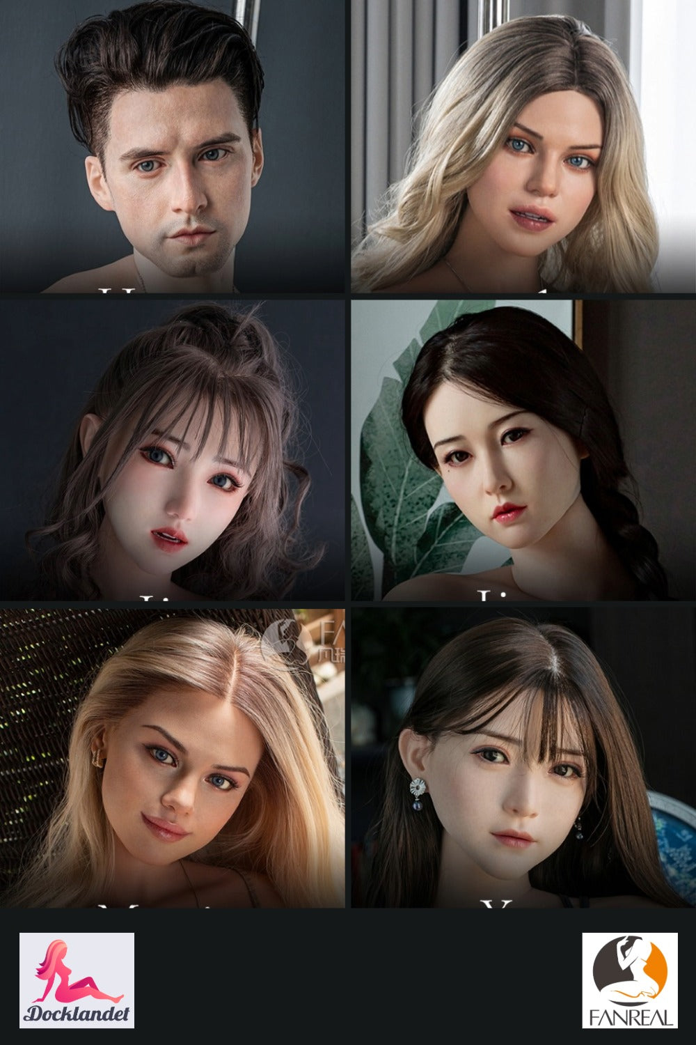 Ekstra hoved (Fanreal Doll silikone Original)