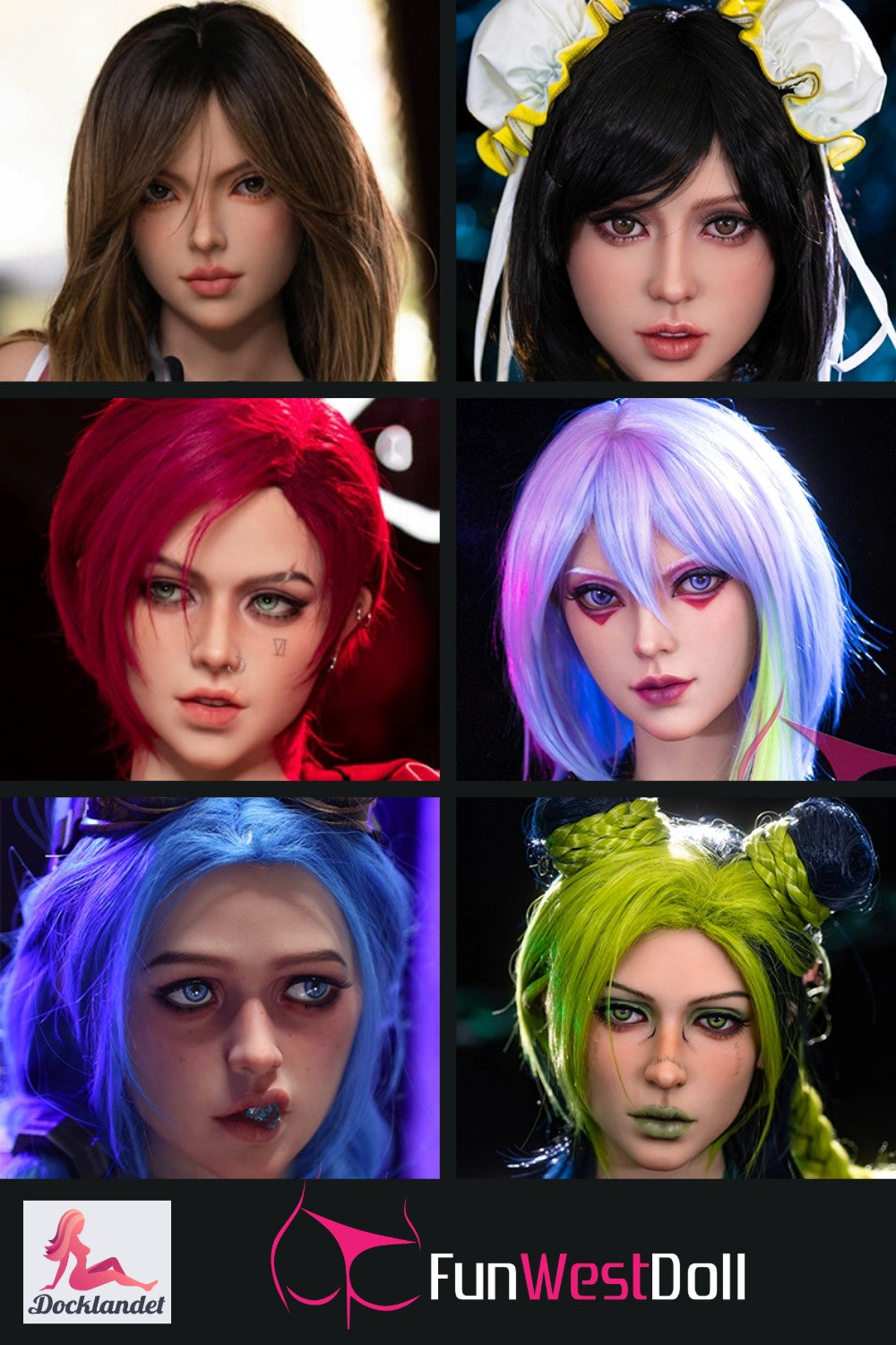 Ekstra hoved (FunWest Doll TPE original)