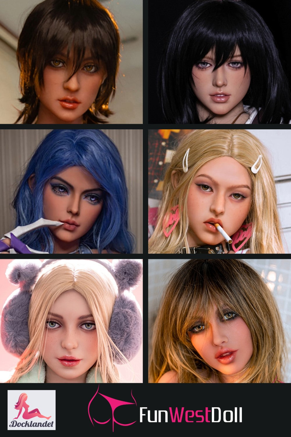 Ekstra hoved (FunWest Doll TPE original)