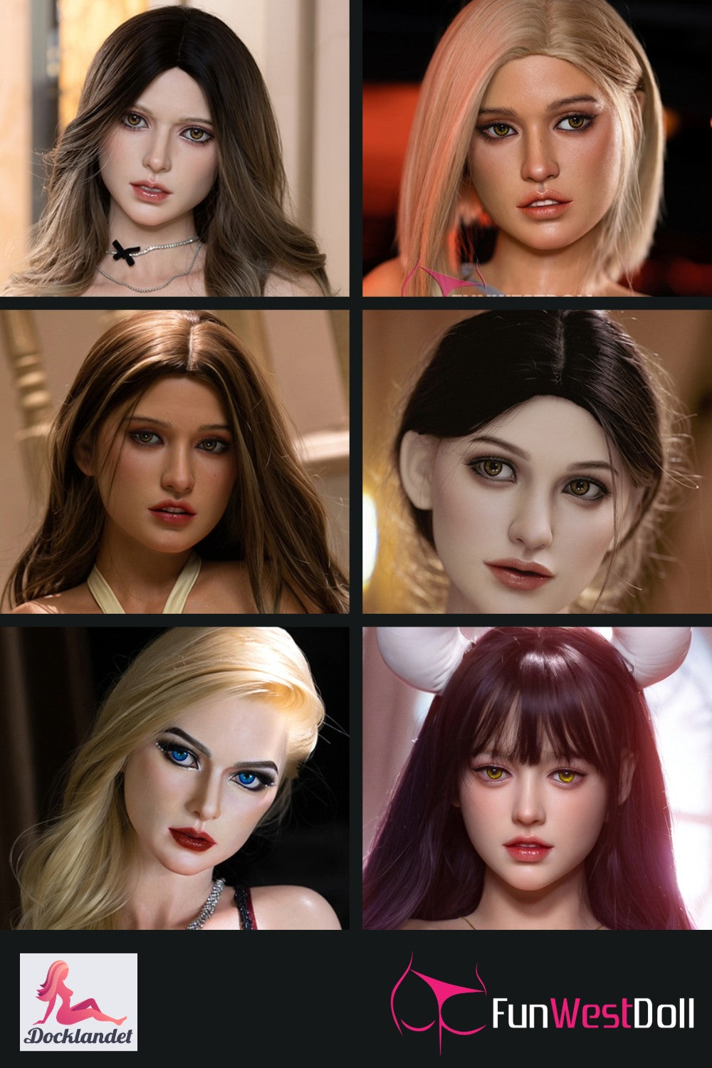 Ekstra hoved (FunWest Doll silikone Original)