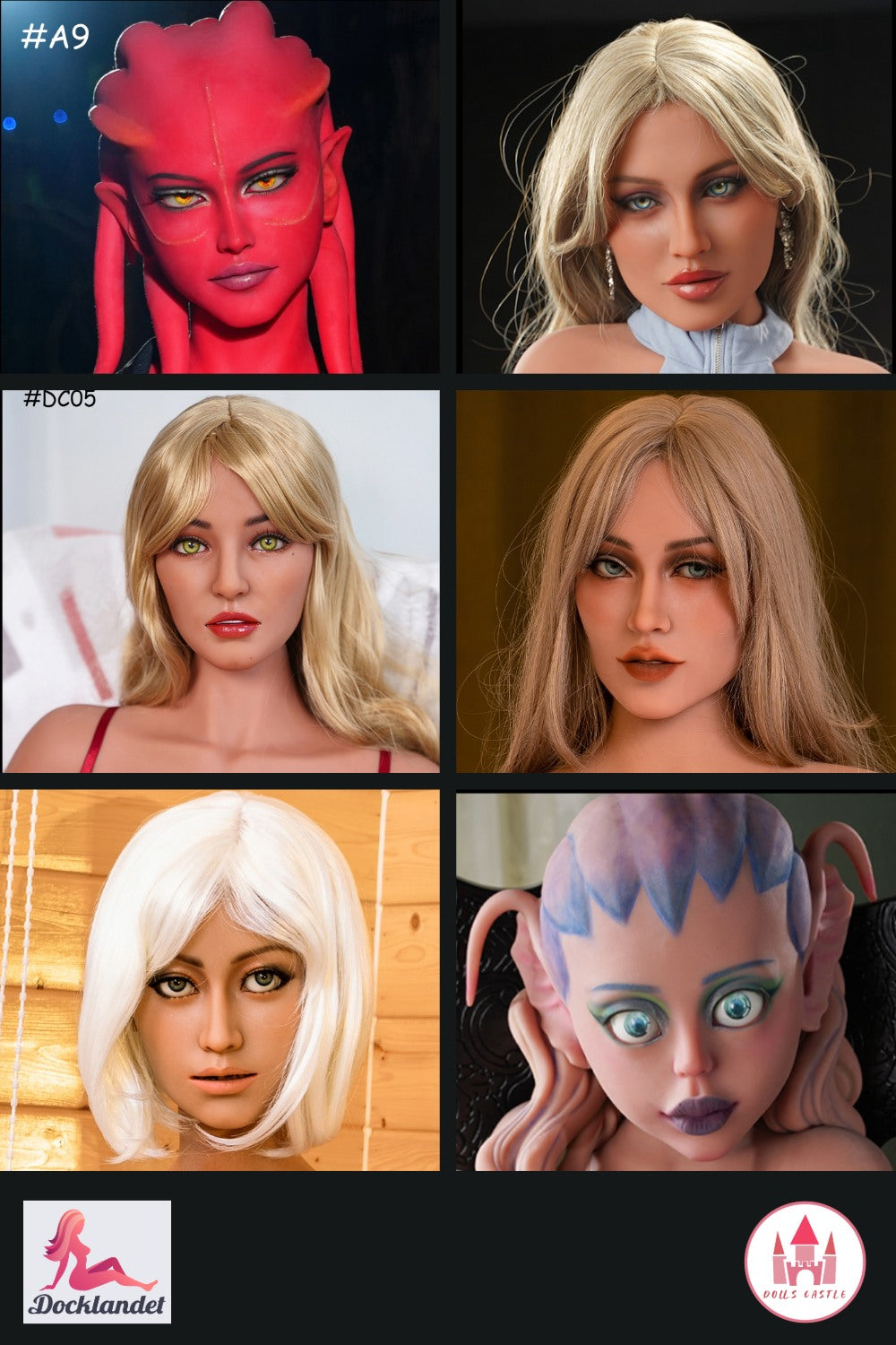 Ekstra hoved (Dolls Castle Original silikone)