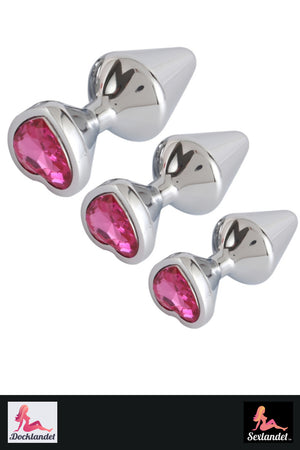 Butt Plug in Aluminium - indstillet med 3 størrelser