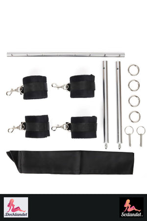 BDSM Sex Set med håndjern, fodcuffs & metalramme - justerbart bondage kit til par