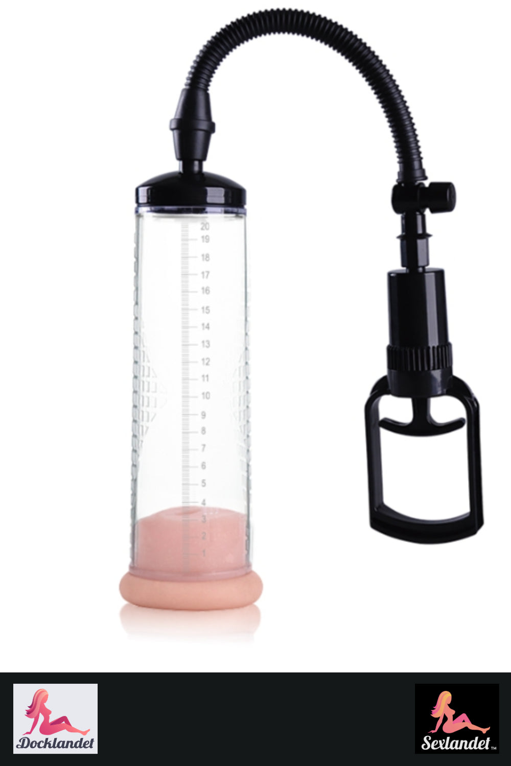 Penispumpe til forstørrelse og hårdere erektion – 70×220 mm | Sort design